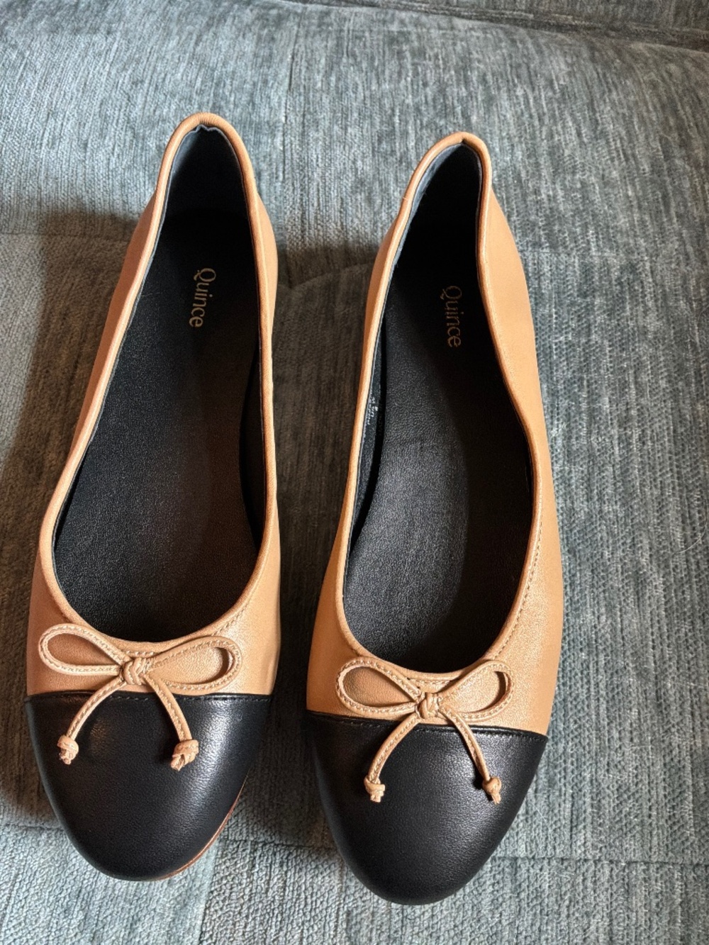 New Quince black and tan ballet flats size 6